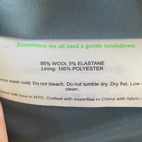 M.M. Lafleur The Smith Washable Wool Twill Pants in Blue Jade Size 6 Work Office - Picture 7 of 9